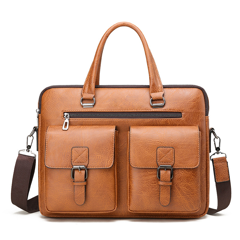 Leather Briefcase - Lüks marka adam iş evrak çantası