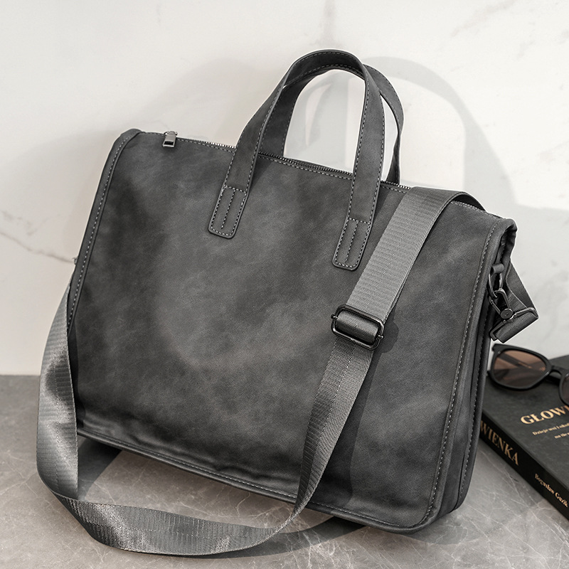 Leather Briefcase - Rahat iş erkek çantası moda yüksek