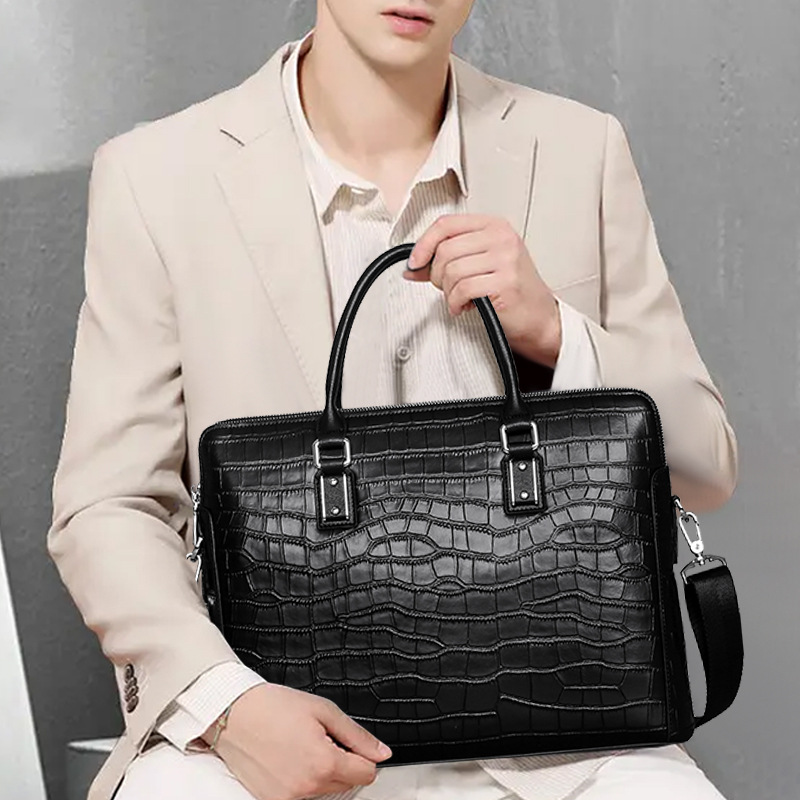 Leather Briefcase - Yeni, Orijinal Deri Erkek Evrak Çantası,