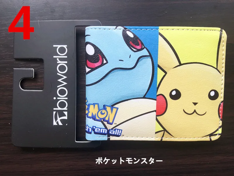 Leather Wallet Men - Şık Kawaii Pikachu Serisi Cüzdan, PU