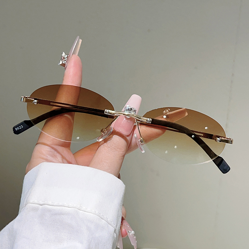 Çerçevesiz Oval Güneş Gözlüğü, - Designer Sunglasses incelemesi ve fiyatı