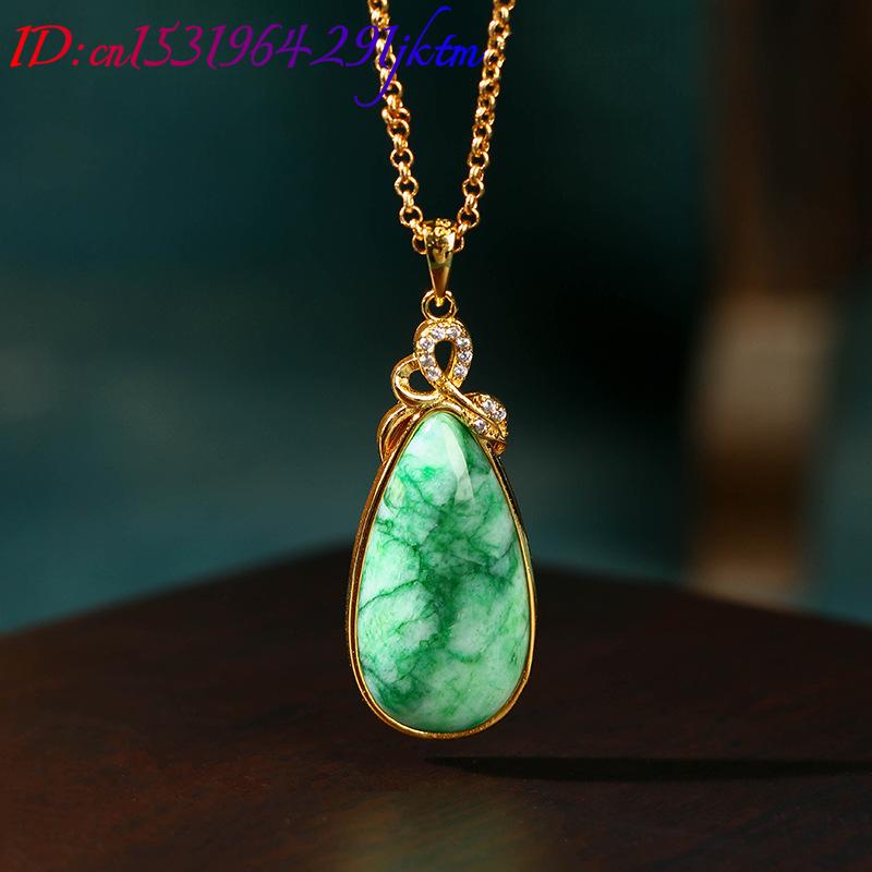 Doğal Yeşim Taşı Damla Şeklind - Gold Plated Jewelry incelemesi ve fiyatı