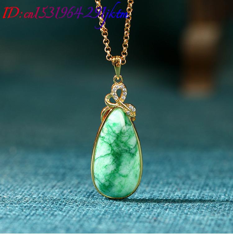 Doğal Yeşim Taşı Damla Şeklind - Gold Plated Jewelry incelemesi ve fiyatı
