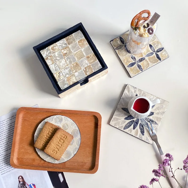 6 adet Renkli Kabuk bardak alt - Marble Coaster Set incelemesi ve fiyatı