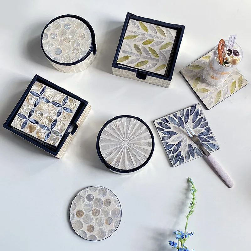 6 adet Renkli Kabuk bardak alt - Marble Coaster Set incelemesi ve fiyatı