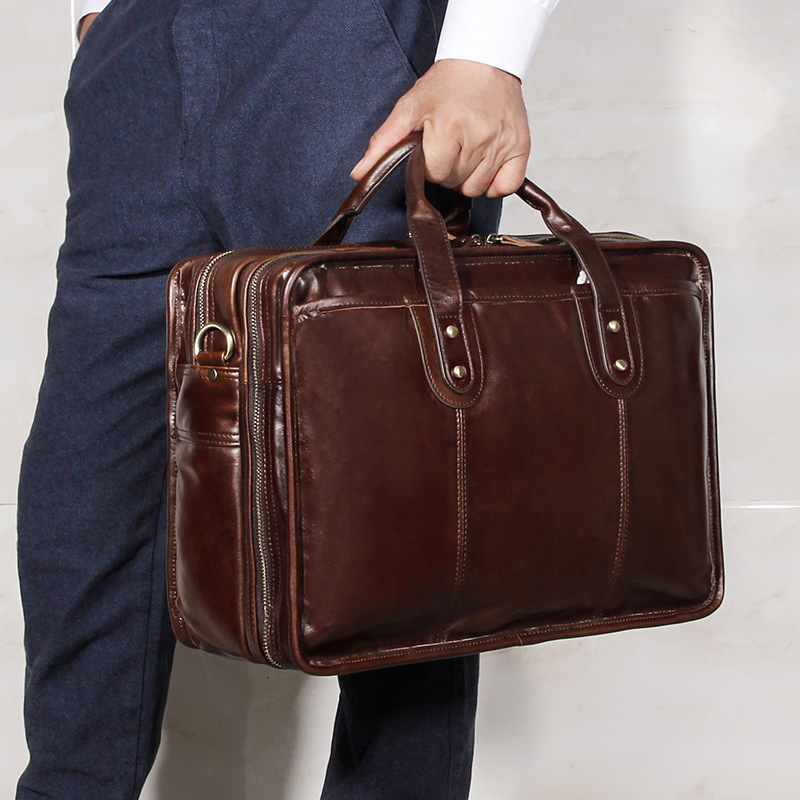 Erkekler için Üst Kalite Dana  - Leather Briefcase incelemesi ve fiyatı