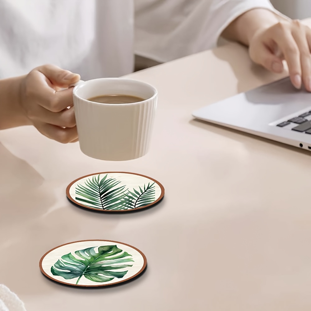 5 adet Tropikal Bitki Yaprak D - Marble Coaster Set incelemesi ve fiyatı