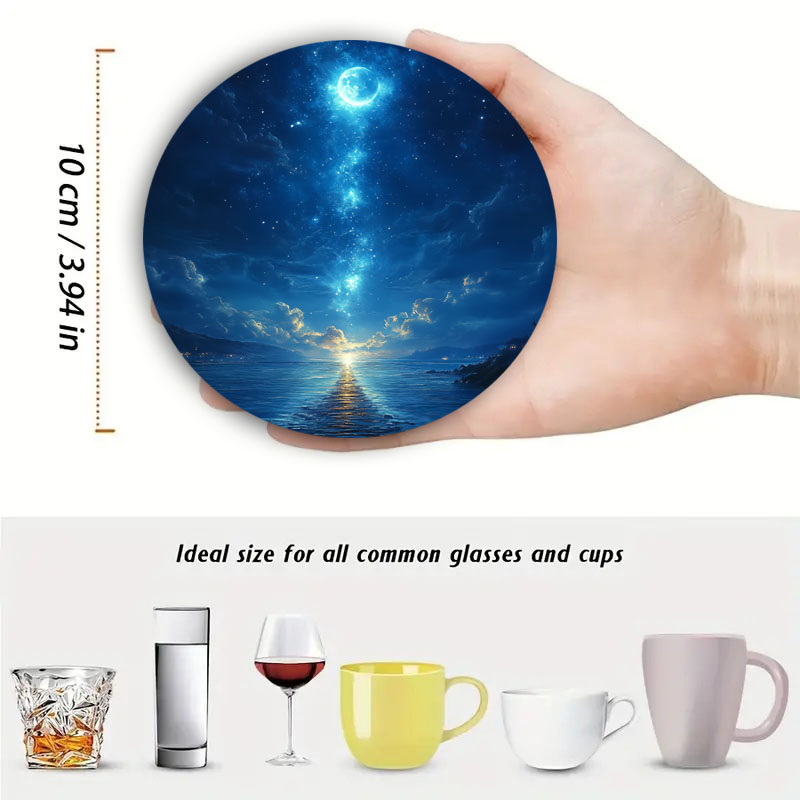 4 Parçalı Renkli Yıldızlı Göky - Marble Coaster Set incelemesi ve fiyatı