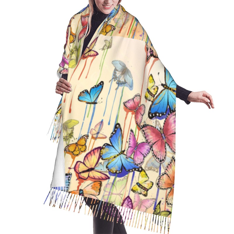 Retro Kelebek Desenli Kışlık K - Cashmere Scarf incelemesi ve fiyatı