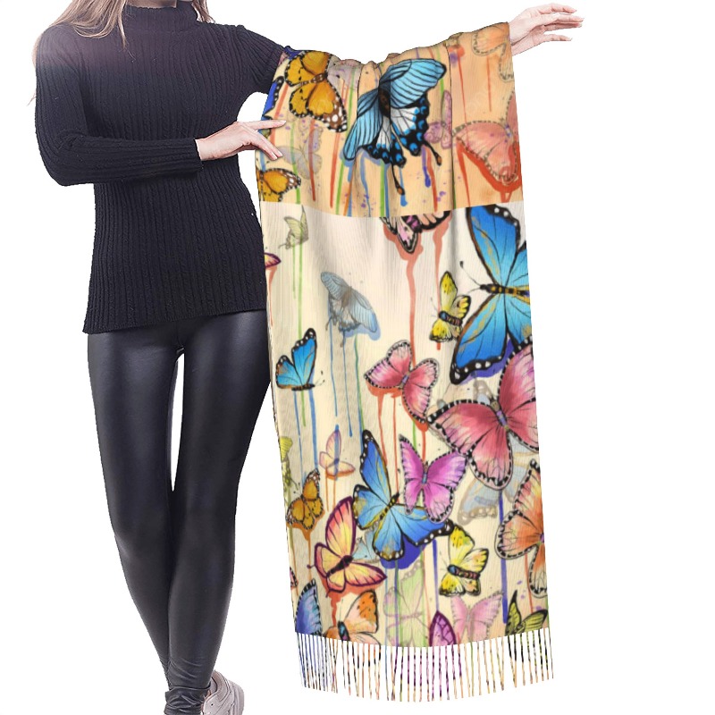 Retro Kelebek Desenli Kışlık K - Cashmere Scarf incelemesi ve fiyatı