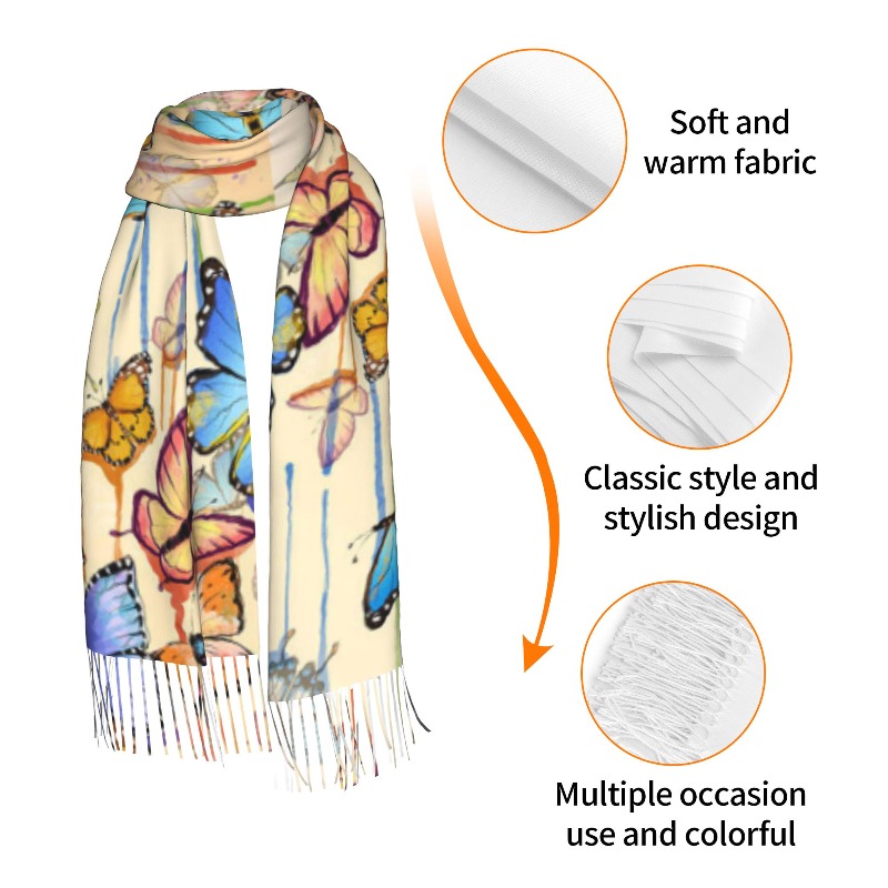 Retro Kelebek Desenli Kışlık K - Cashmere Scarf incelemesi ve fiyatı