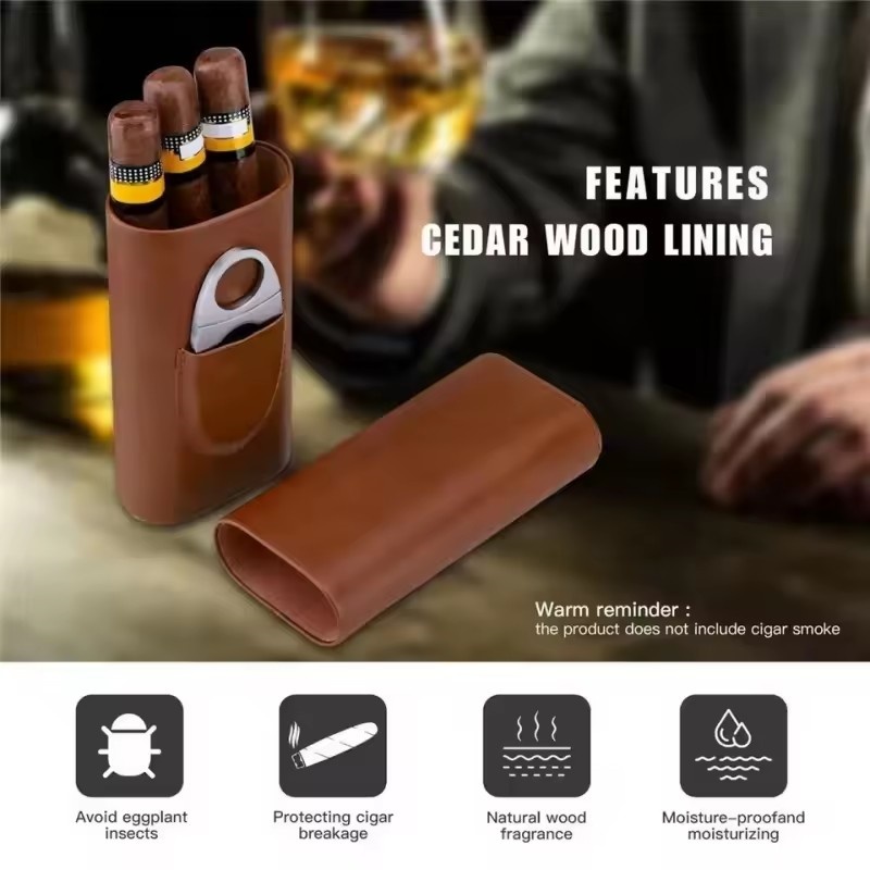 Deri Puro Kutusu 3 Parmaklı Kı - Premium Cigar Case incelemesi ve fiyatı