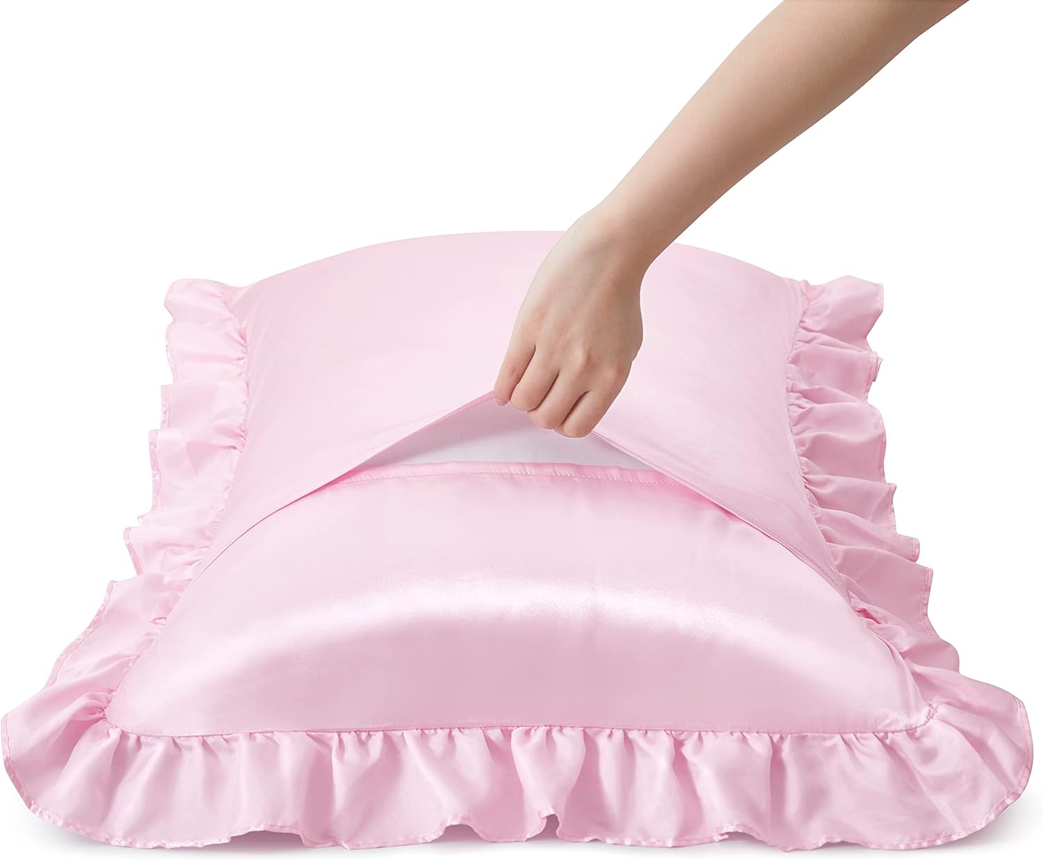2 adet saten fırfırlı yastık k - Silk Pillowcase incelemesi ve fiyatı