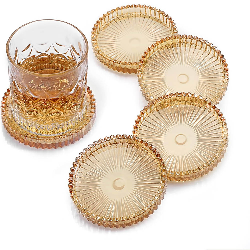 İçecekler için Modern Amber Ca - Marble Coaster Set incelemesi ve fiyatı